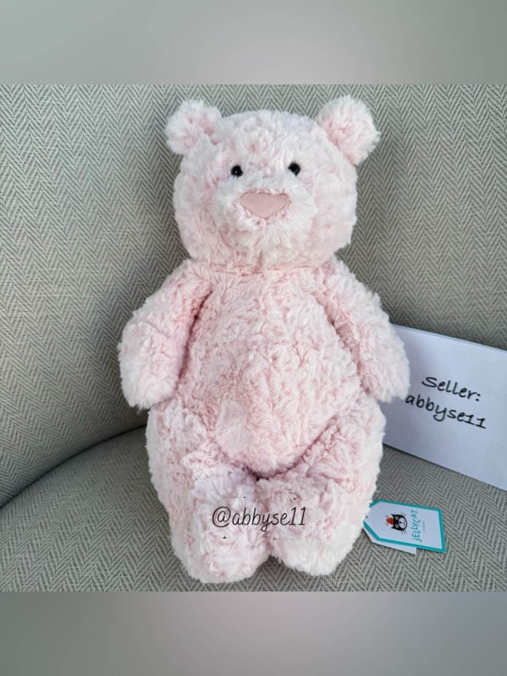 Jellycat Leola Bear - Medium - Authentic - Brand New With Tags - Fast Ship